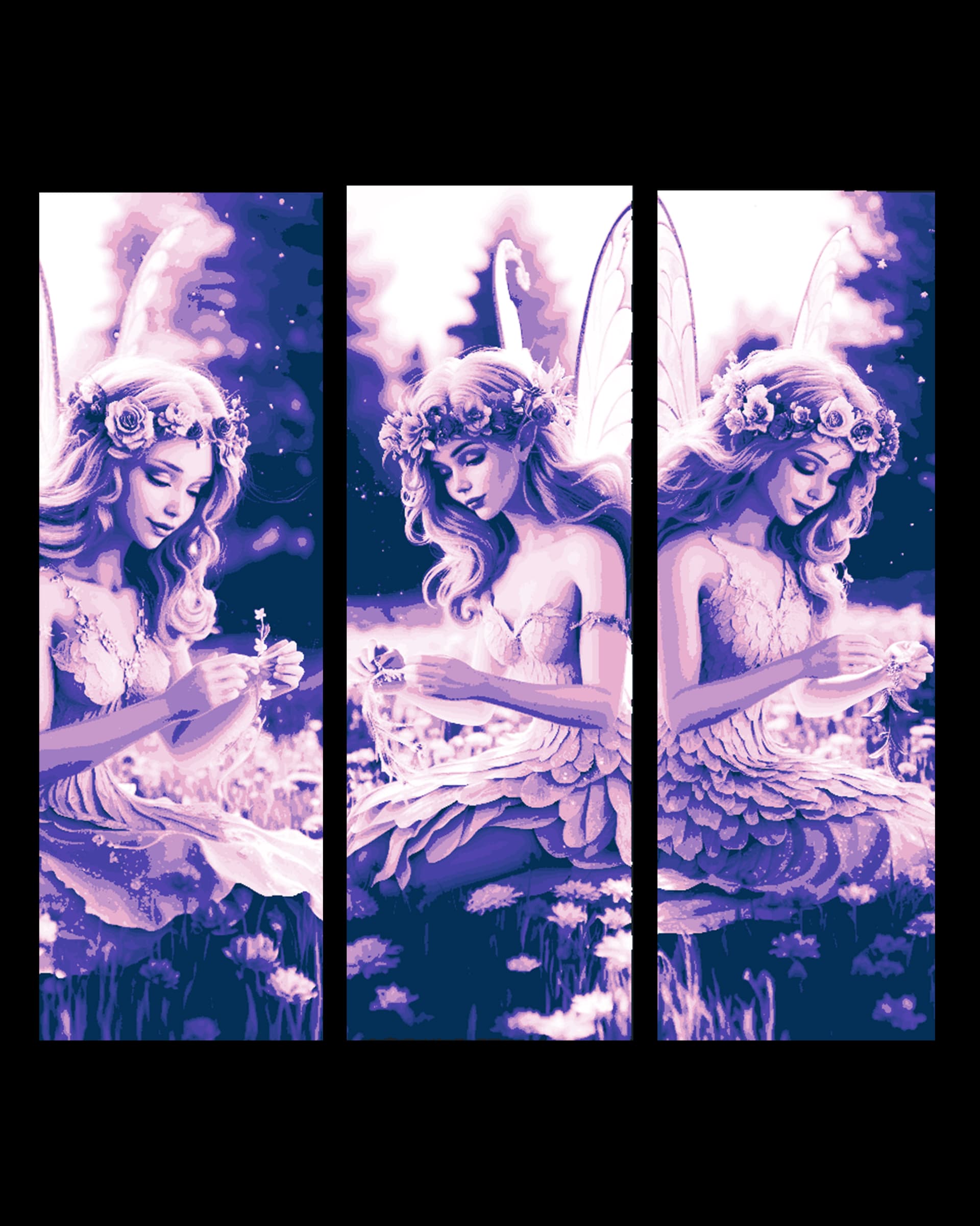 A fairy portrait playing in the grass picking flowers - Set of bookmarks by BooneCo3d HueForge model: A fairy portrait playing in the grass picking flowers - Set of bookmarks by BooneCo3d