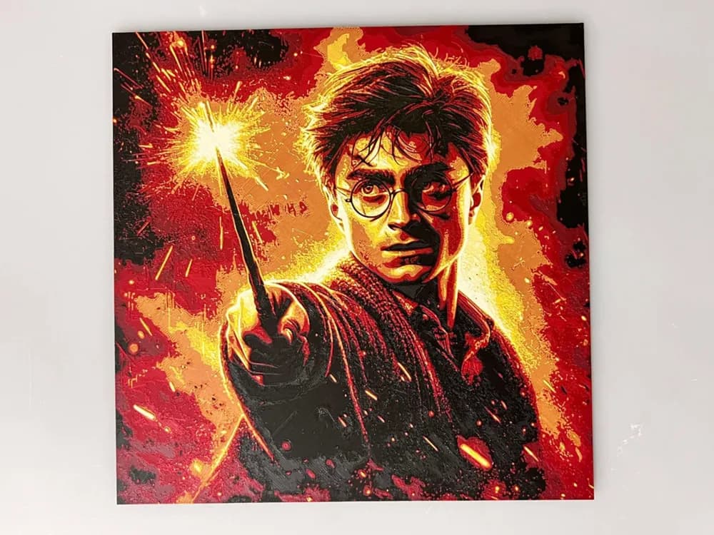 Harry Potter Holding Wand by 3djd HueForge model: Harry Potter Holding Wand by 3djd