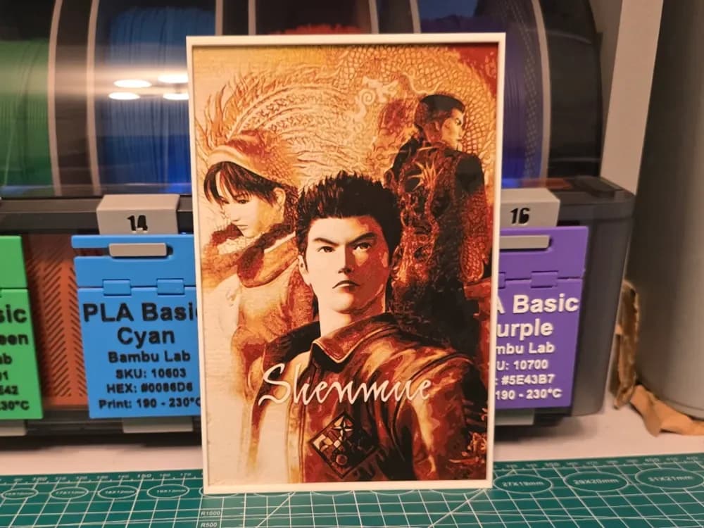 Shenmue Game Poster - Hueforge Art by Lumpy3D HueForge model: Shenmue Game Poster - Hueforge Art by Lumpy3D