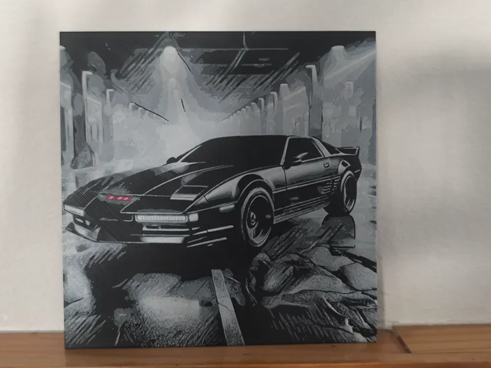 Fantastic Car (KITT) by Litolunar HueForge model: Fantastic Car (KITT) by Litolunar