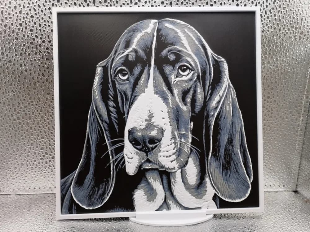 Basset Hound – Hueforge 3D-Printed Artwork by Borishotch Industries HueForge model: Basset Hound – Hueforge 3D-Printed Artwork by Borishotch Industries
