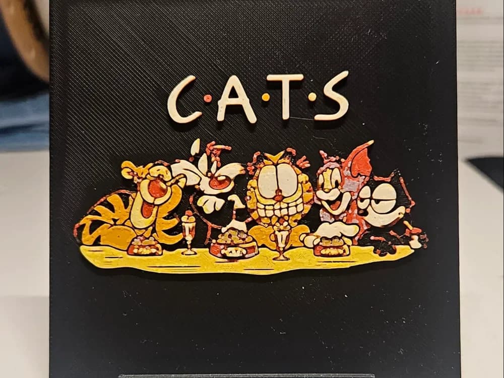 Cats by Mano's 3d_Art HueForge model: Cats by Mano's 3d_Art