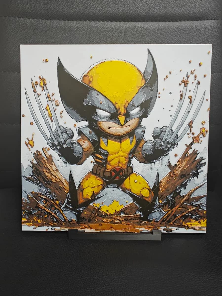 Wolverine Chibi by TheHueforgeLady HueForge model: Wolverine Chibi by TheHueforgeLady