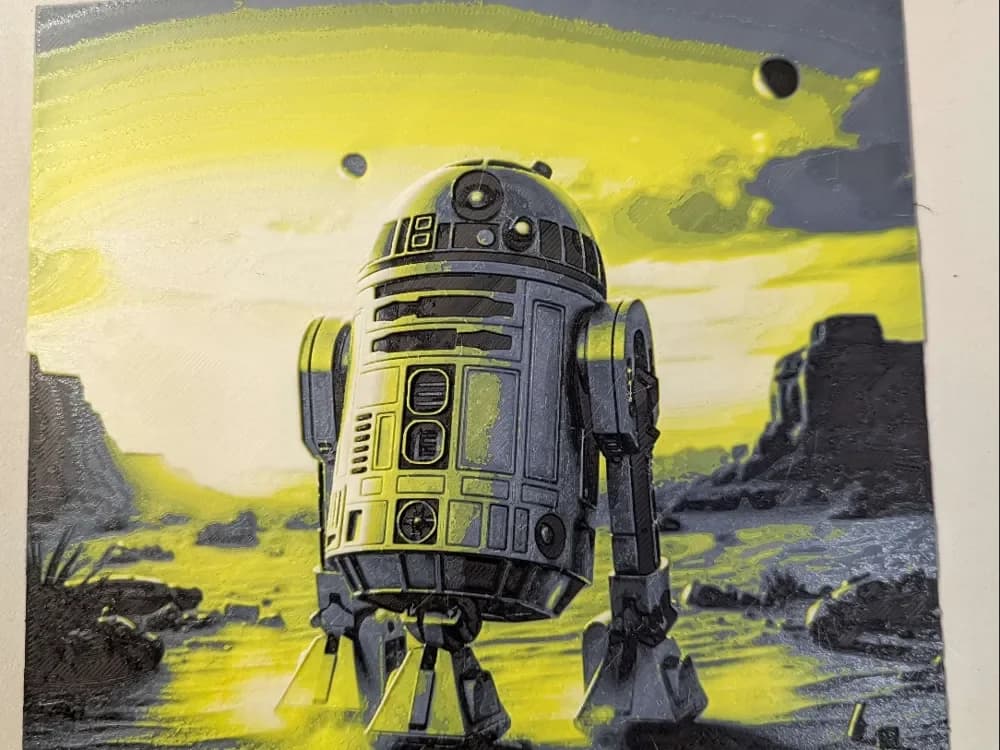 hueforge r2D2 v1 Artoo-Detoo by ZombiePaint3D HueForge model: hueforge r2D2 v1 Artoo-Detoo by ZombiePaint3D