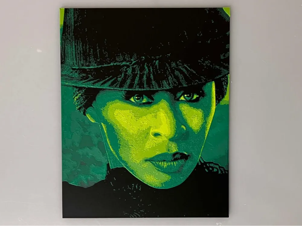 Elphaba, Wicked Witch of the West Closeup by 3djd HueForge model: Elphaba, Wicked Witch of the West Closeup by 3djd