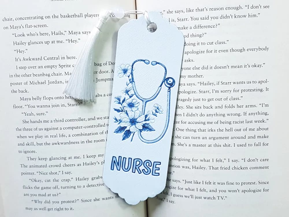 Bookmark, Stethoscope, Nurse by Dame Jo HueForge model: Bookmark, Stethoscope, Nurse by Dame Jo
