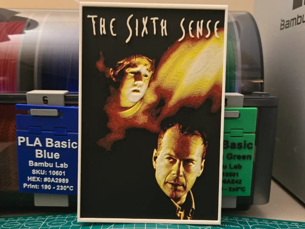 HueForge model: The Sixth Sense Movie Poster - Hueforge Art by Lumpy3D