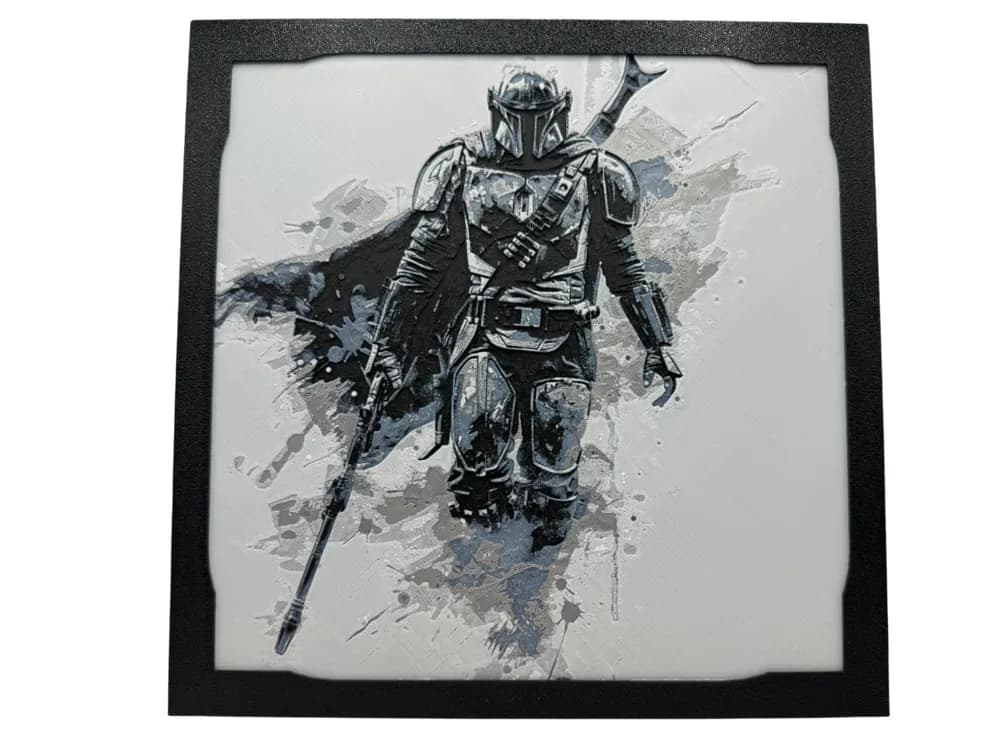 Mandalorian - Star Wars Hueforge by Canadian Gamer HueForge model: Mandalorian - Star Wars Hueforge by Canadian Gamer