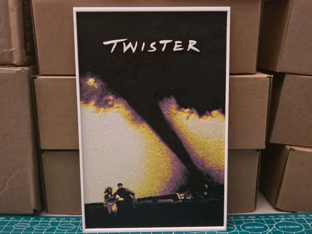 Twister Movie Poster - Hueforge Art by Lumpy3D HueForge model: Twister Movie Poster - Hueforge Art by Lumpy3D
