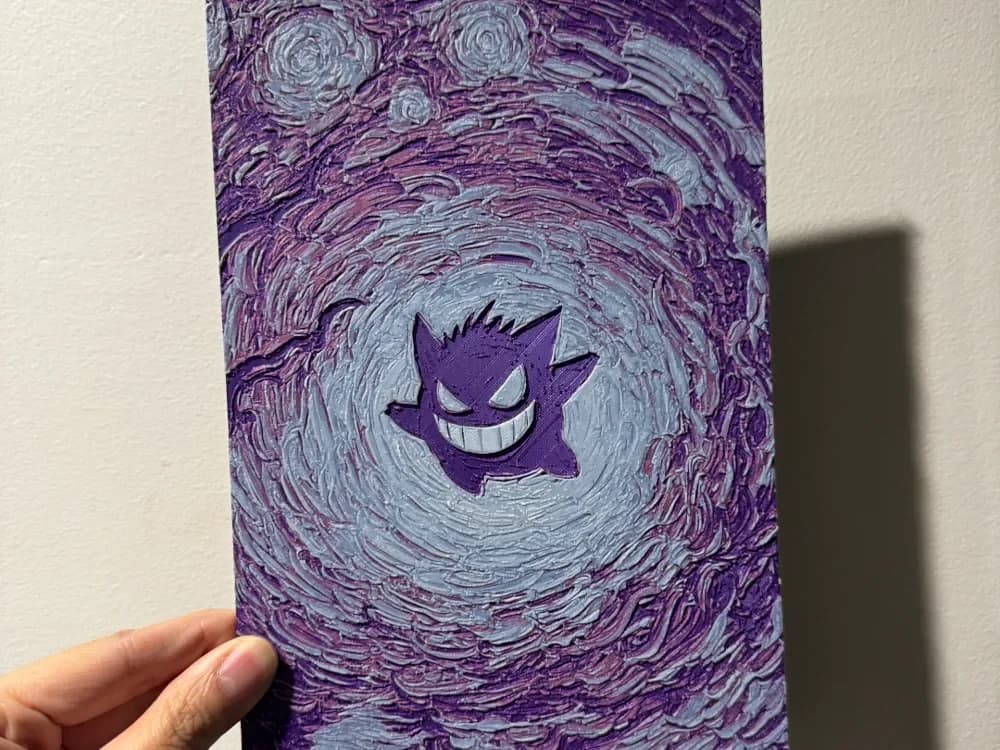 Starry Night Gengar by cyanidesugar HueForge model: Starry Night Gengar by cyanidesugar