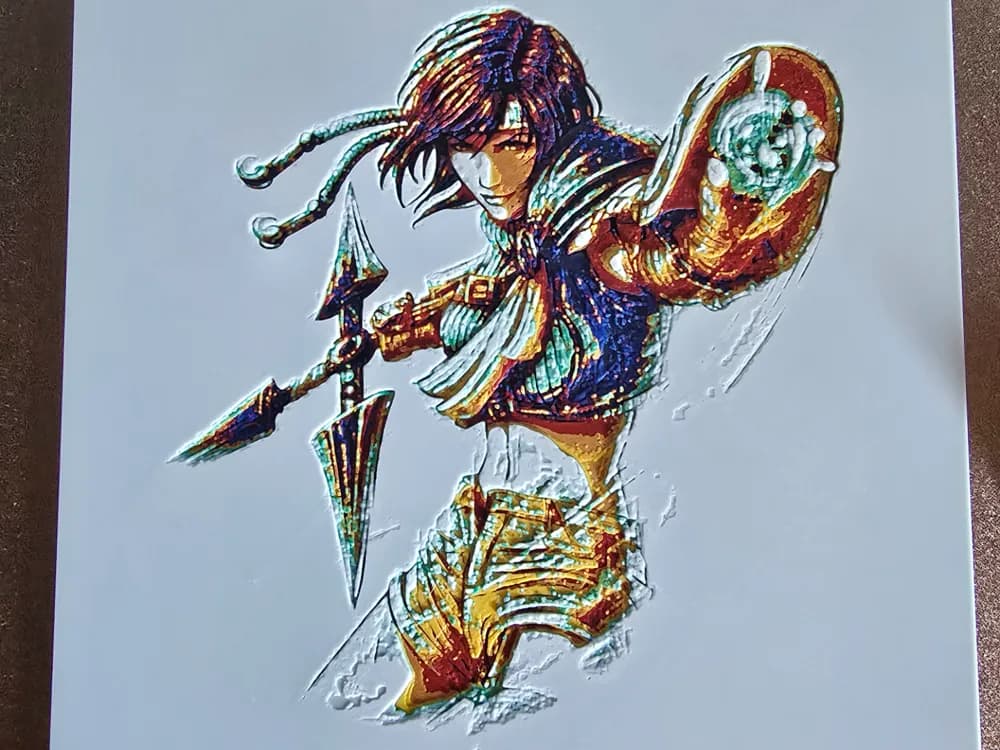 Final fantasy 7 - Yuffie Hueforge by 3D-Mentiel HueForge model: Final fantasy 7 - Yuffie Hueforge by 3D-Mentiel