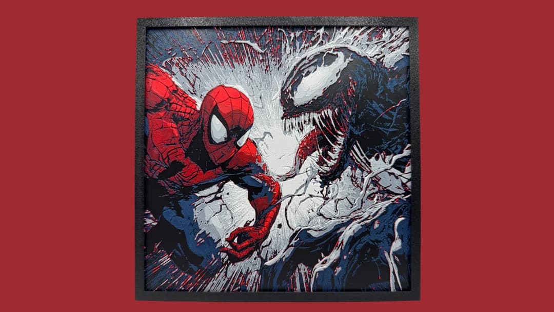 Spiderman Vs Venom by Canadian Gamer HueForge model: Spiderman Vs Venom by Canadian Gamer