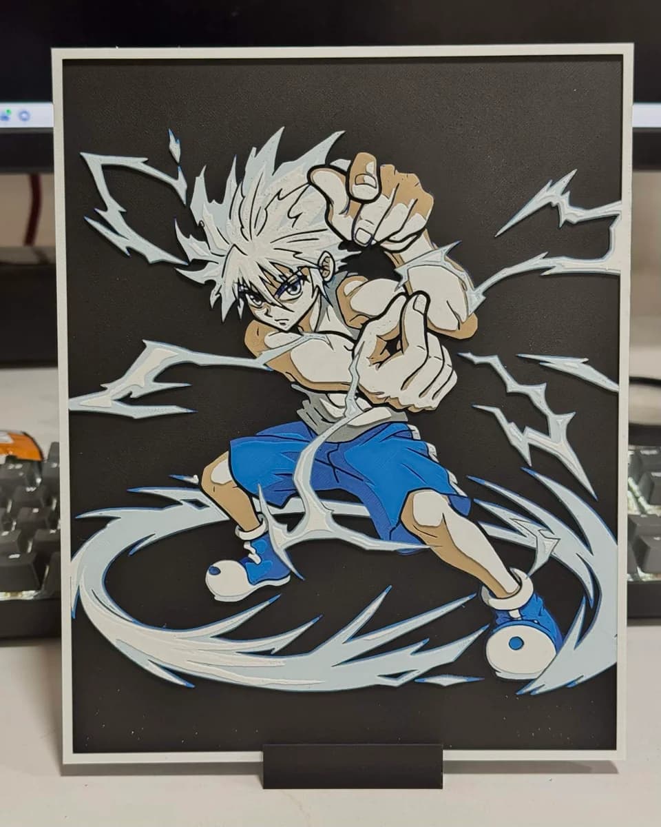 Killua Zoldyck by Strata Prints HueForge model: Killua Zoldyck by Strata Prints