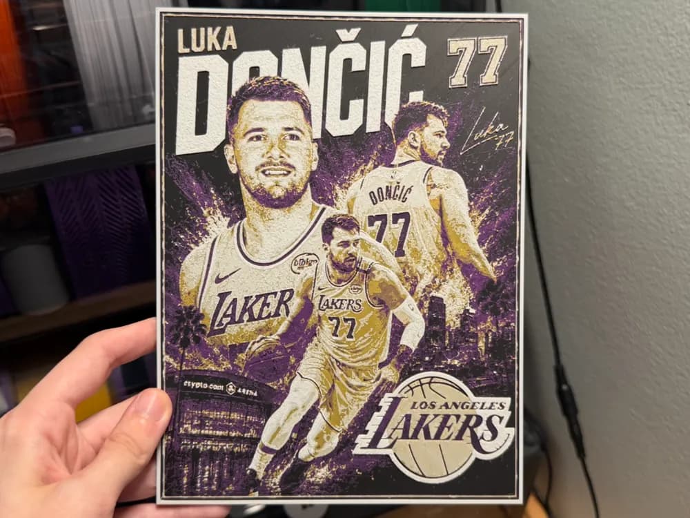 Luka Dončić Poster HueForge Luka Dončić Poster HueForge