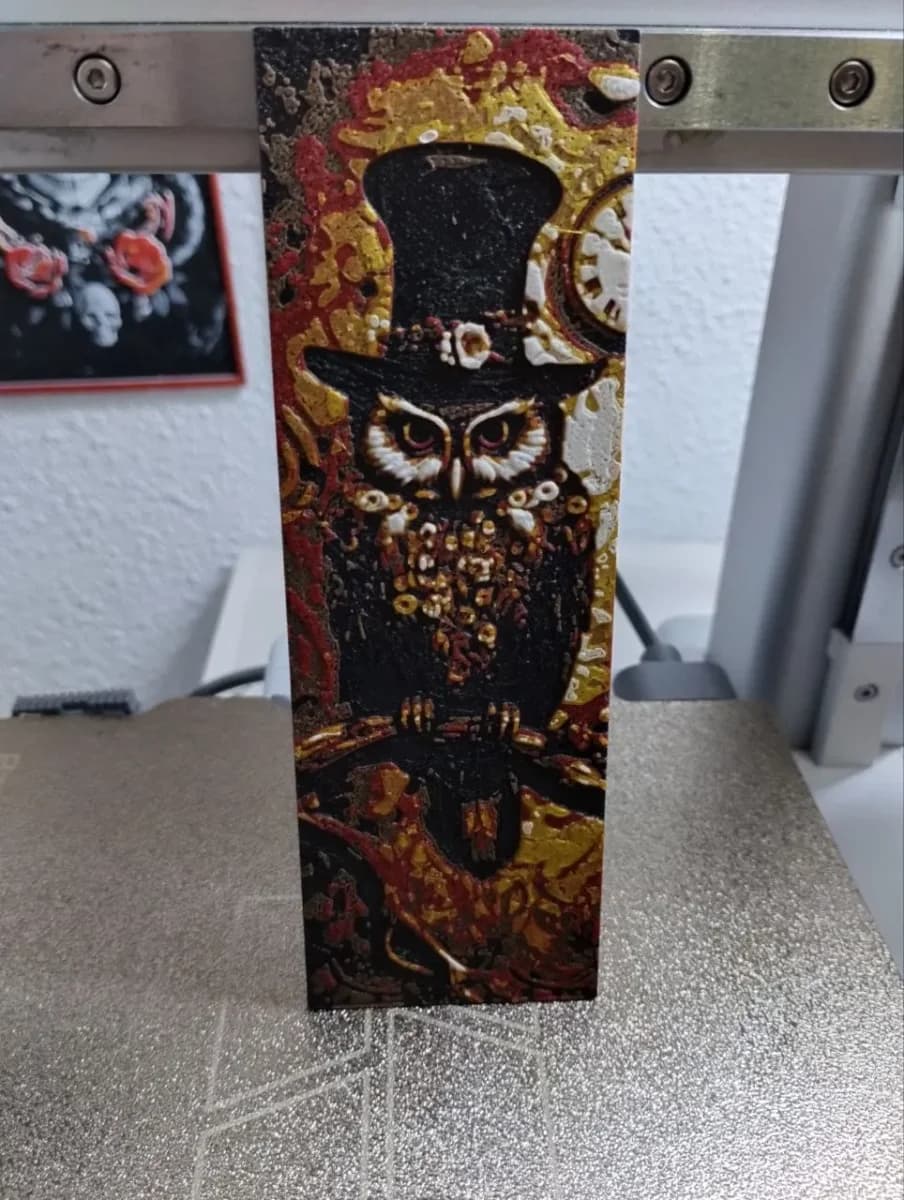Owl Bookmark by FYTY112 HueForge model: Owl Bookmark by FYTY112