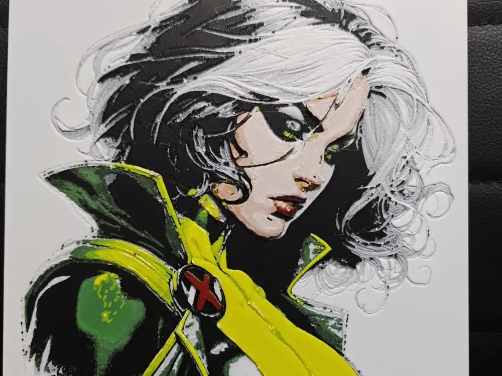 HueForge model: Rogue X-Men by TheHueforgeLady