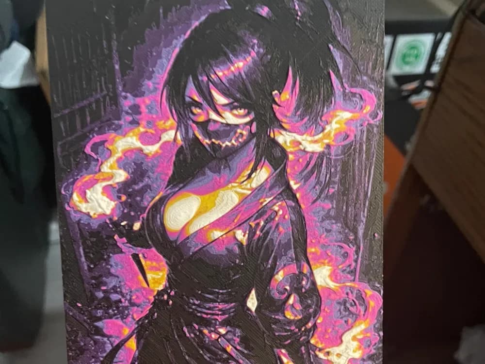 Purple Ninja Hueforge by Advancedtechworldwide HueForge model: Purple Ninja Hueforge by Advancedtechworldwide