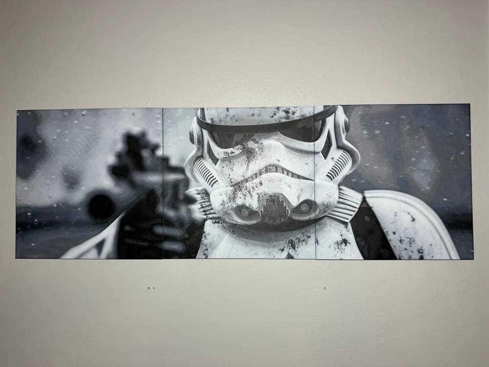 HueForge model: 3-Piece Stormtrooper Hueforge Mural by Hey Ben