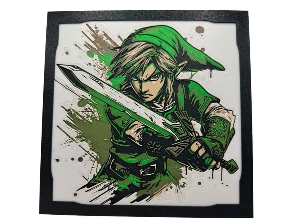 Link - Master Sword - Legend of Zelda Hueforge by Canadian Gamer HueForge model: Link - Master Sword - Legend of Zelda Hueforge by Canadian Gamer