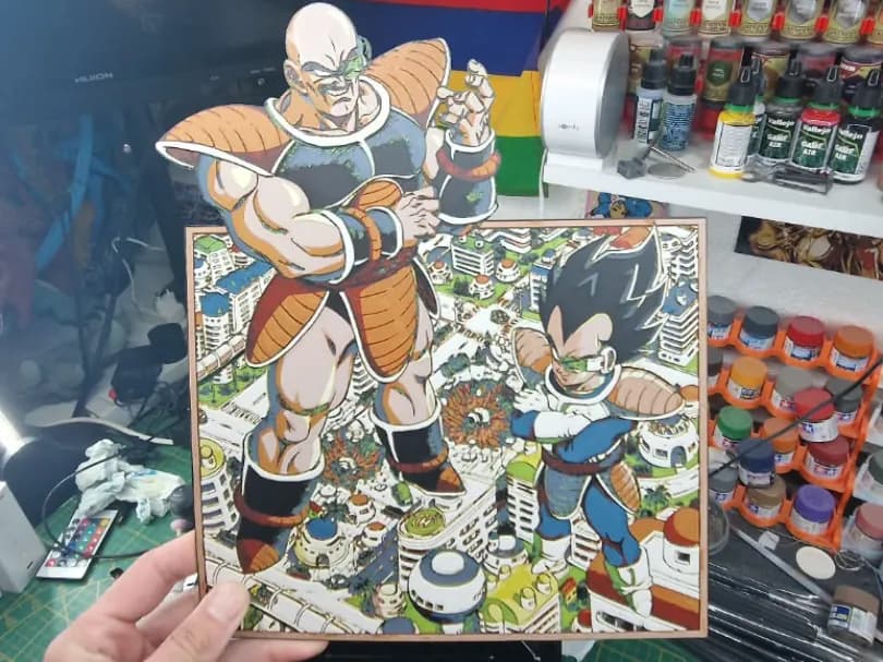 Nappa & Vegeta - Dragon Ball Hueforge by Dakiren HueForge model: Nappa & Vegeta - Dragon Ball Hueforge by Dakiren