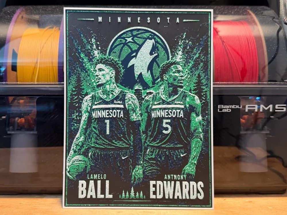 Lamelo Ball and Anthony Edwards Poster HueForge Lamelo Ball and Anthony Edwards Poster HueForge
