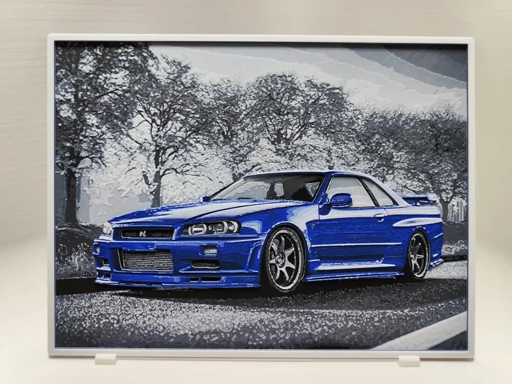 Nissan Skyline GT-R R34 - Hueforge by BeaN HueForge model: Nissan Skyline GT-R R34 - Hueforge by BeaN