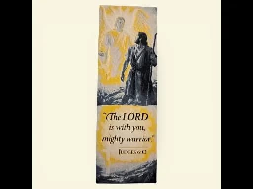 Judges 6.12 Bible Verse 50mm x 150mm Bookmark by MythicHue's HueForge model: Judges 6.12 Bible Verse 50mm x 150mm Bookmark by MythicHue's