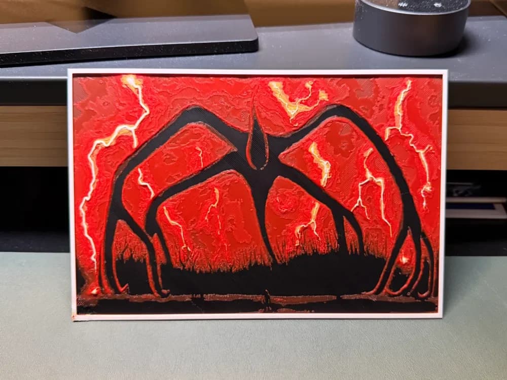 Stranger Things Mind Flayer HueForge by liv_3d HueForge model: Stranger Things Mind Flayer HueForge by liv_3d