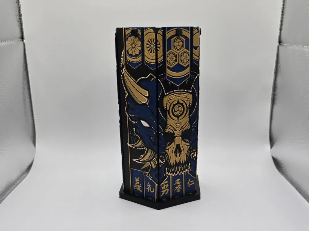 Bookmark Triptyque Oni Skull by Kactus Fpv HueForge model: Bookmark Triptyque Oni Skull by Kactus Fpv