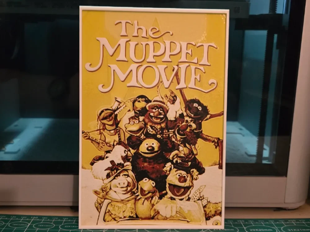 The Muppet Movie Movie Poster - Hueforge Art by Lumpy3D HueForge model: The Muppet Movie Movie Poster - Hueforge Art by Lumpy3D