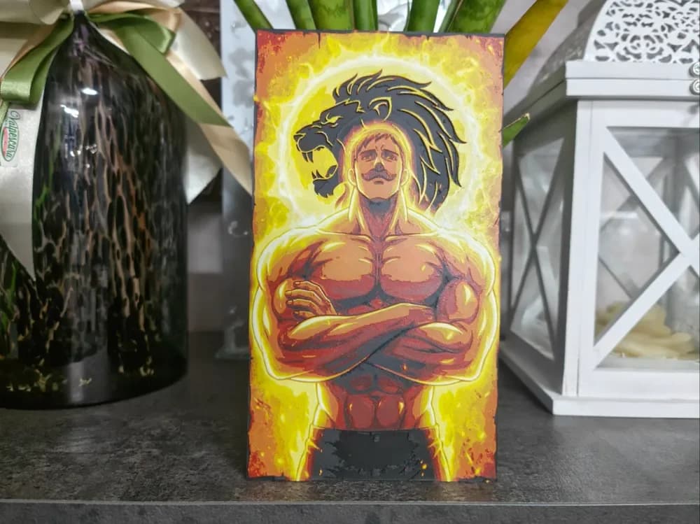 Escanor The Seven Deadly Sins Hueforge by S1M0N389 HueForge model: Escanor The Seven Deadly Sins Hueforge by S1M0N389