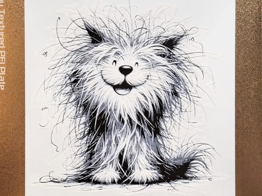 Funny Little Dog - Black White - Hueforge 200x200 by Vincent111 HueForge model: Funny Little Dog - Black White - Hueforge 200x200 by Vincent111
