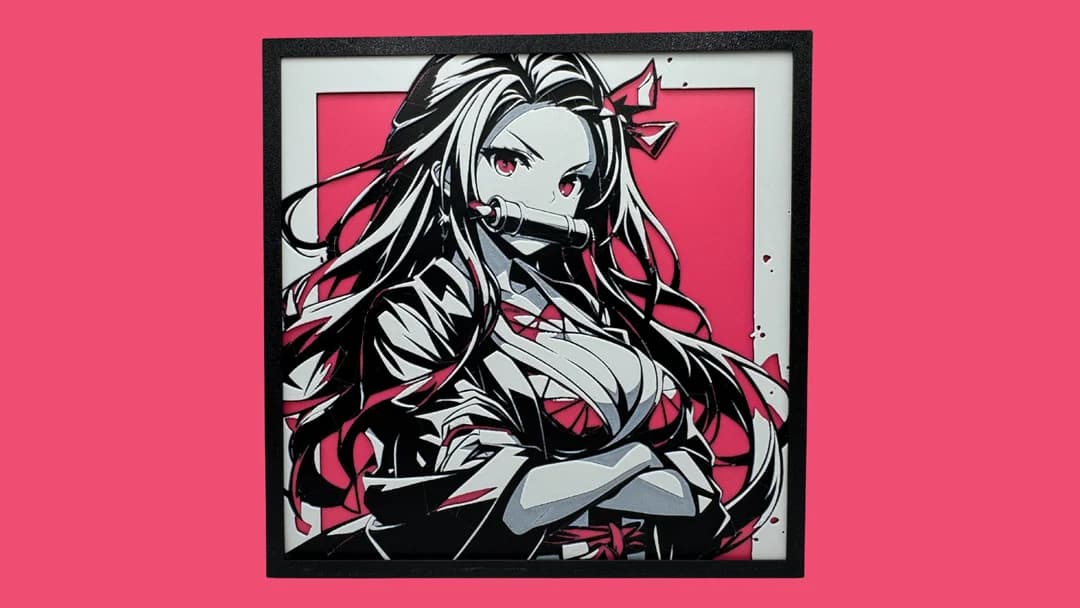 Nezuko - Demon Slayer by Canadian Gamer HueForge model: Nezuko - Demon Slayer by Canadian Gamer