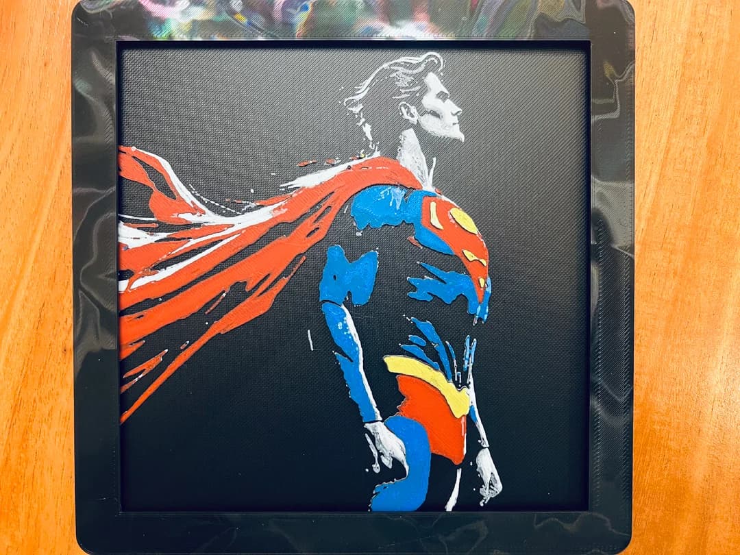 Superman 3 Color (3 of 4) by JustBe 3D Printing HueForge model: Superman 3 Color (3 of 4) by JustBe 3D Printing