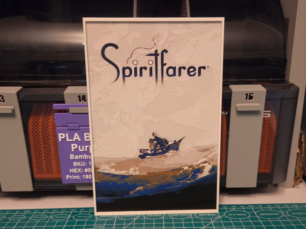 Spiritfarer Game Poster - Hueforge Art by Lumpy3D HueForge model: Spiritfarer Game Poster - Hueforge Art by Lumpy3D