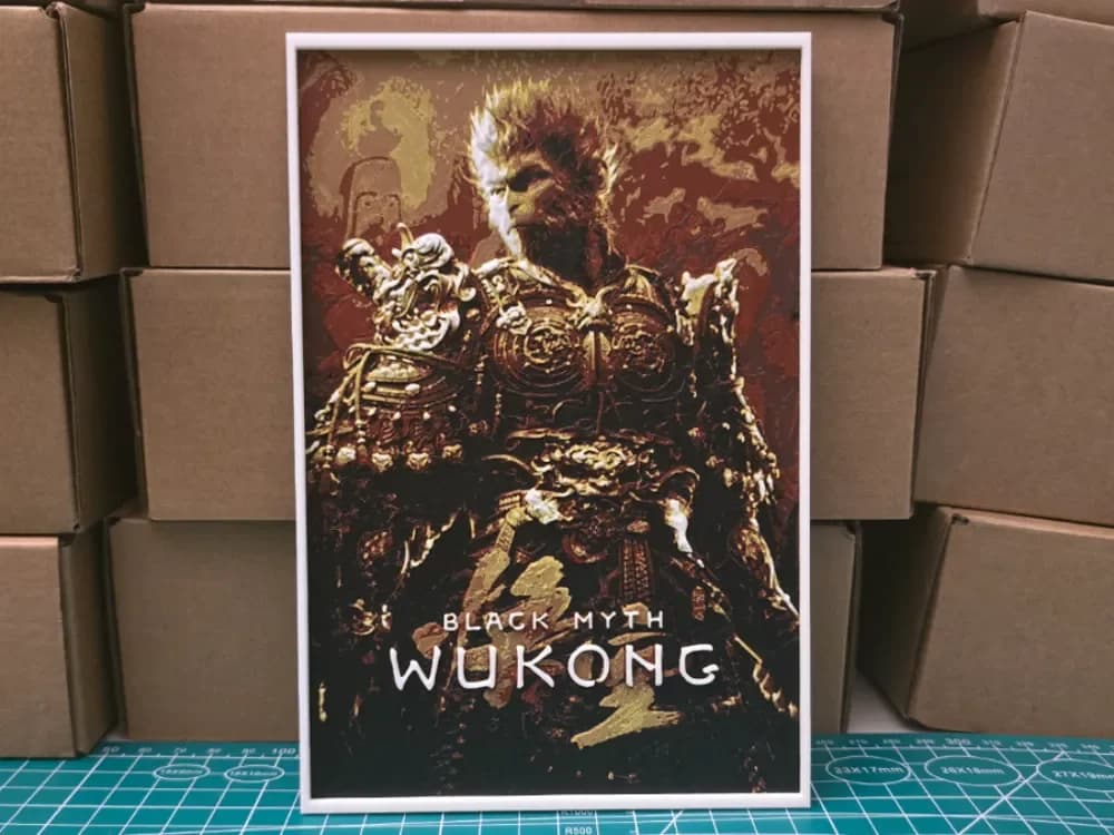 Black Myth: Wukong Poster - Hueforge Art by Lumpy3D HueForge model: Black Myth: Wukong Poster - Hueforge Art by Lumpy3D