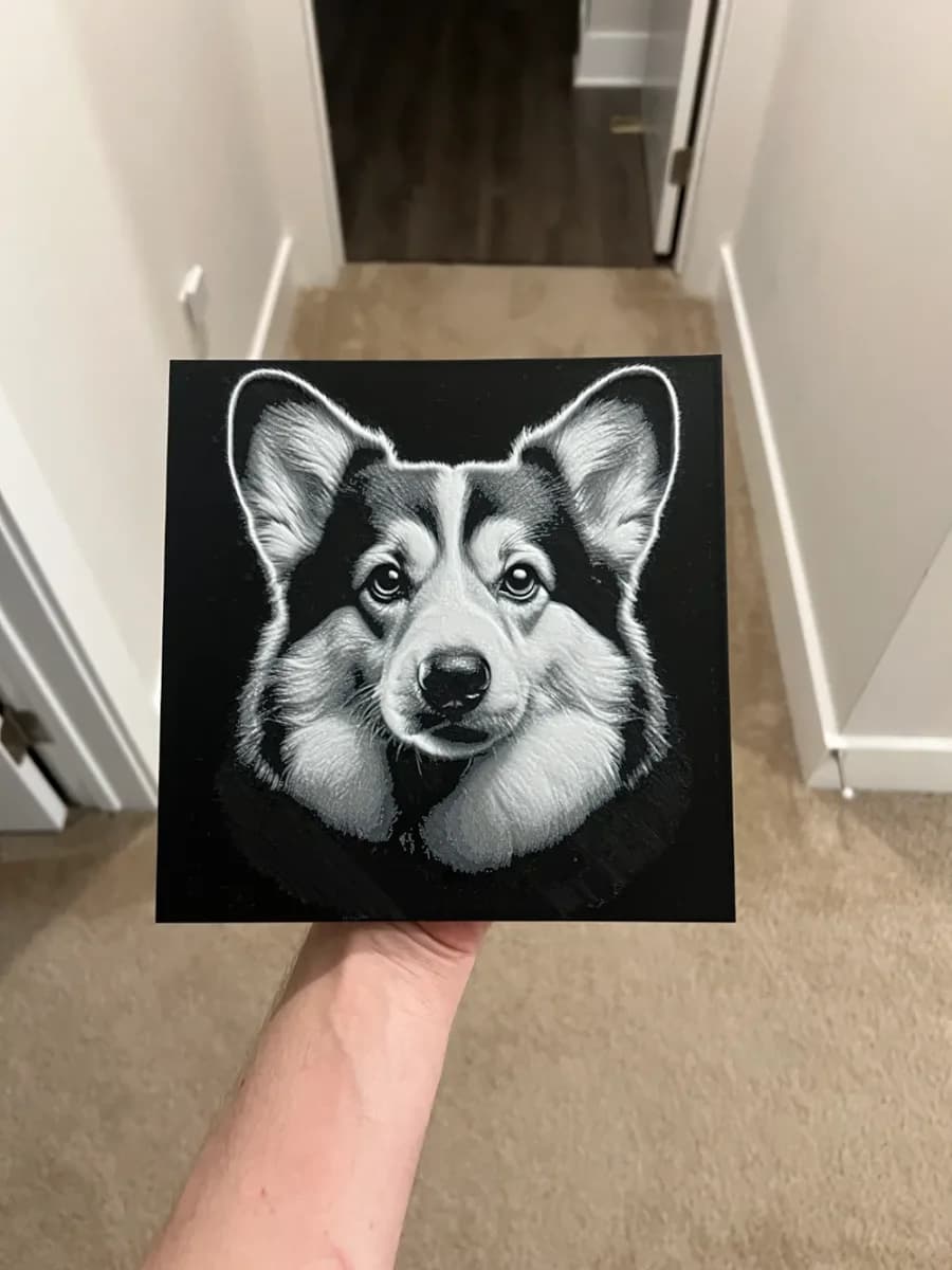 Corgi Dog Art Hueforge by RP47 Designs HueForge model: Corgi Dog Art Hueforge by RP47 Designs