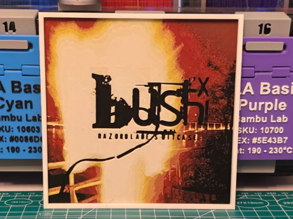 Bush "Razorblade Suitcase" Album - Hueforge Art by Lumpy3D HueForge model: Bush "Razorblade Suitcase" Album - Hueforge Art by Lumpy3D