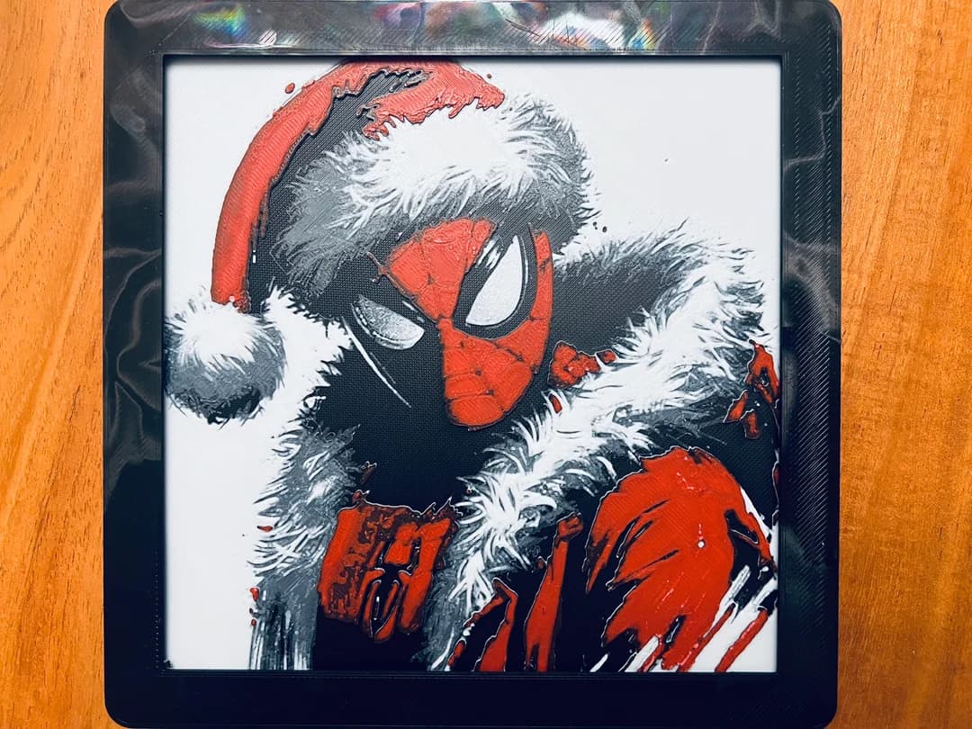 HueForge model: Spider Santa? by JustBe 3D Printing
