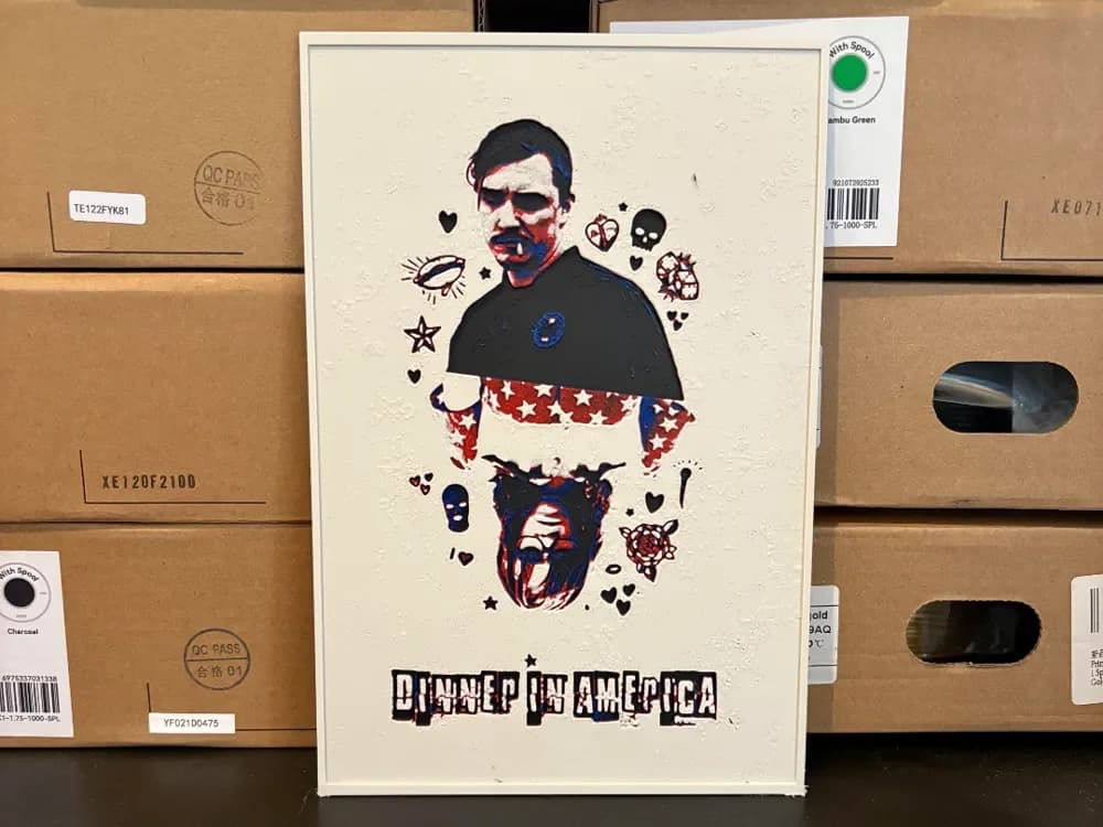 Dinner in America Hueforge by Estiv HueForge model: Dinner in America Hueforge by Estiv