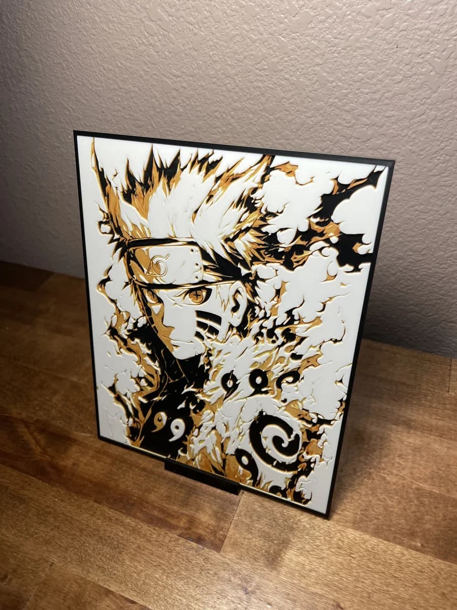 Naruto Nine Tail Chakra Form by Cloudy Nostalgia HueForge model: Naruto Nine Tail Chakra Form by Cloudy Nostalgia