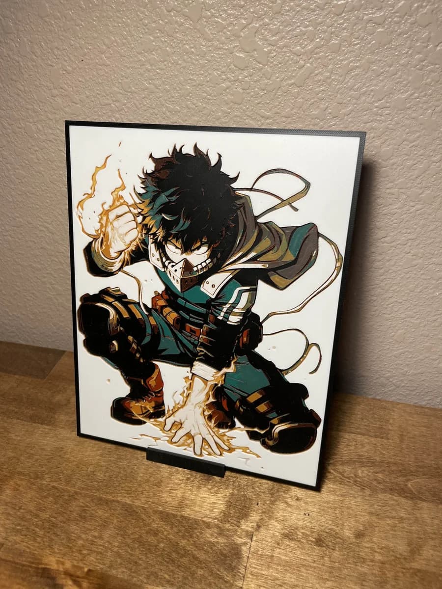 Deku Fire by Cloudy Nostalgia HueForge model: Deku Fire by Cloudy Nostalgia