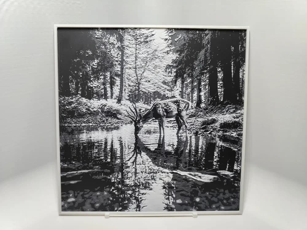 Deer in Forest - Hueforge