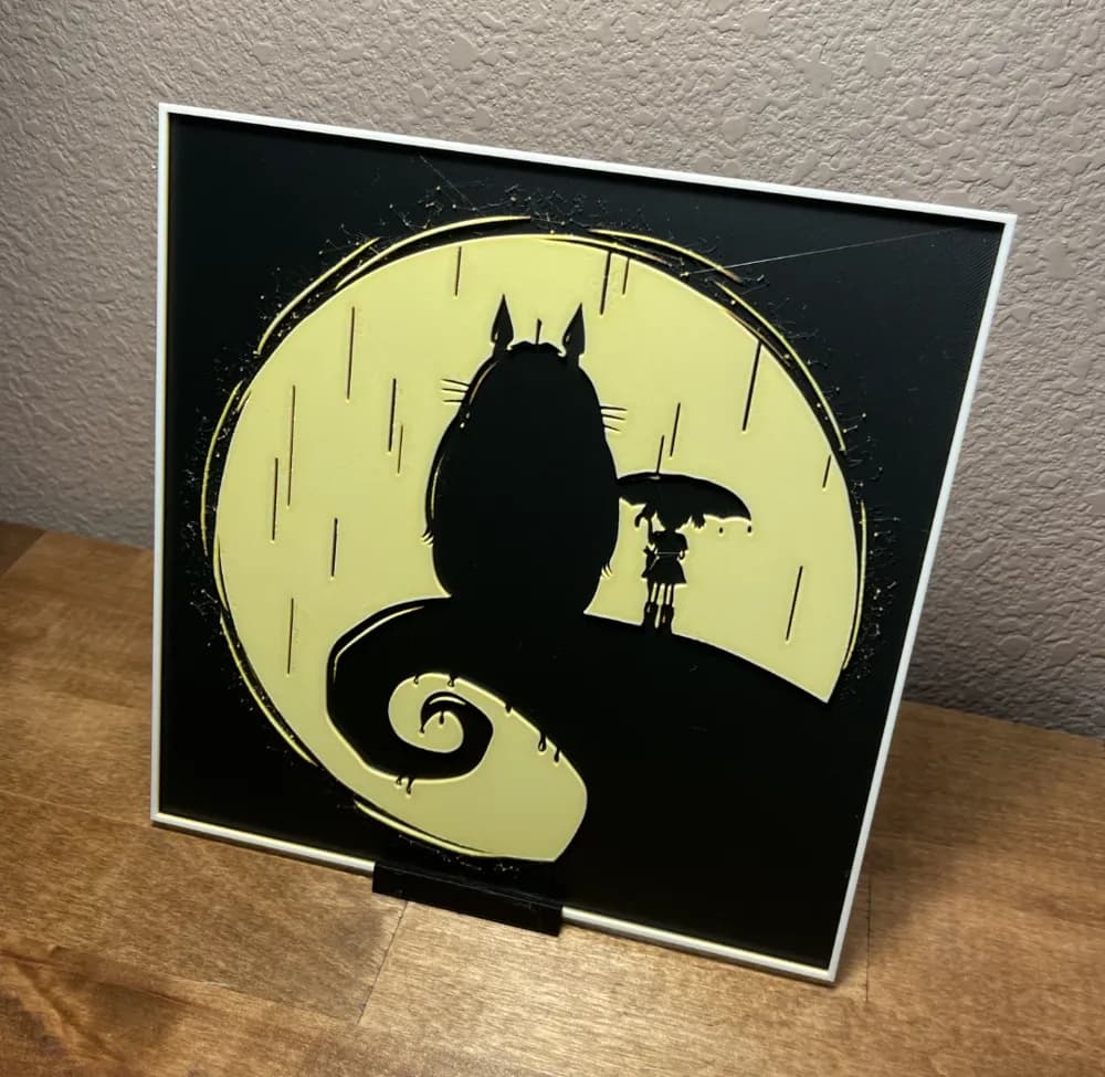 Hueforge - Studio Ghibli - Totoro Moon by Cloudy Nostalgia HueForge model: Hueforge - Studio Ghibli - Totoro Moon by Cloudy Nostalgia