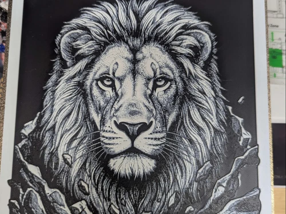 hueforge lion by ZombiePaint3D HueForge model: hueforge lion by ZombiePaint3D