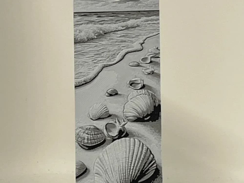 Beach Bookmark by Morganja HueForge model: Beach Bookmark by Morganja