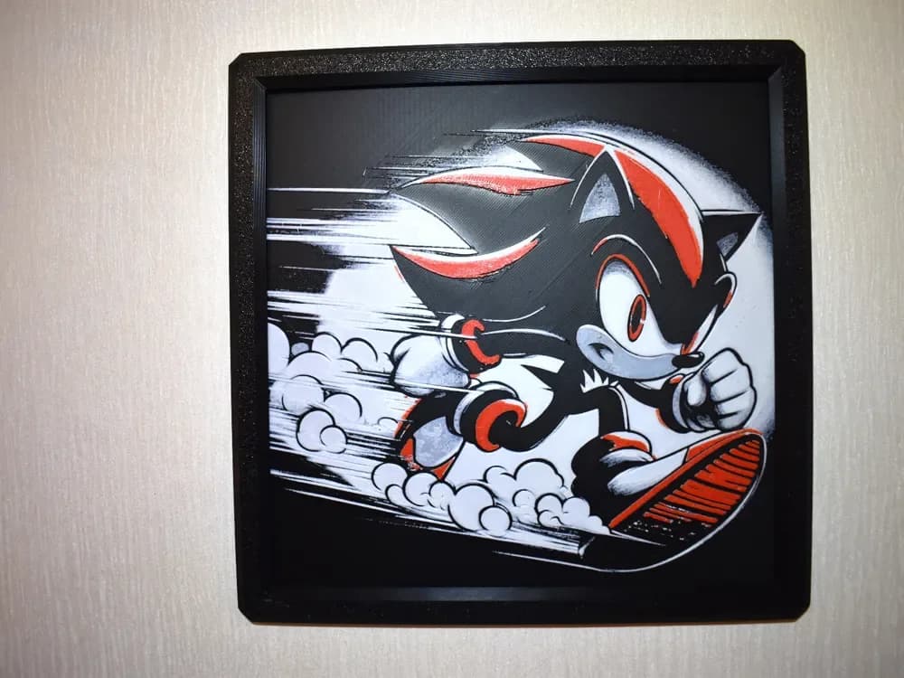 Shadow the Hedgehog Hueforge by Chris B HueForge model: Shadow the Hedgehog Hueforge by Chris B