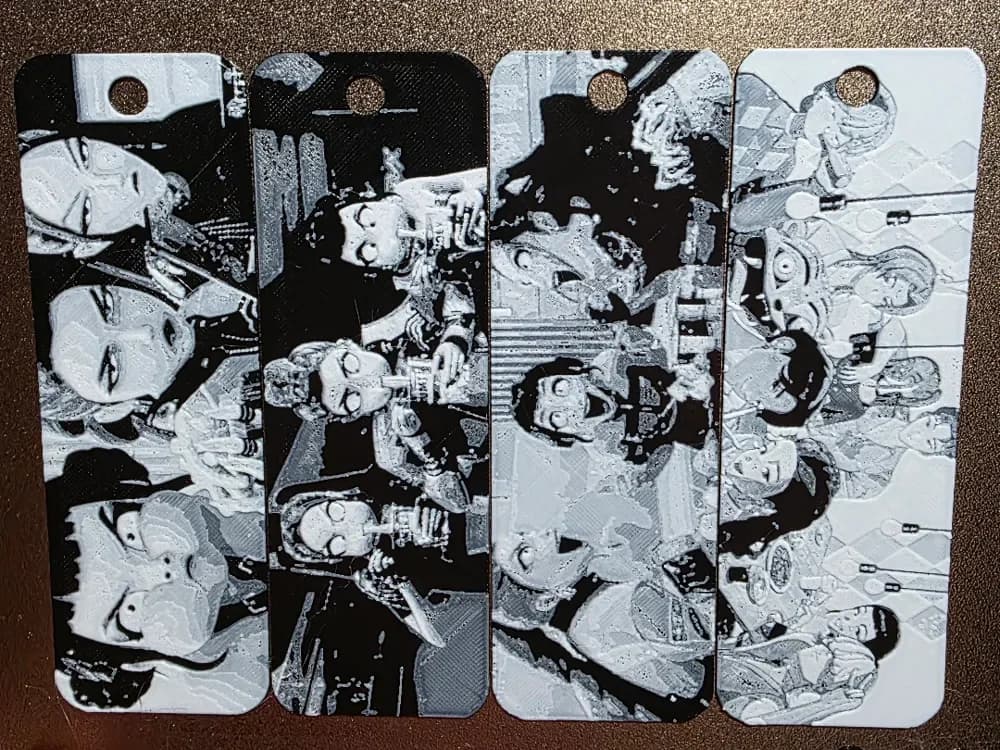 K-Pop Demon Hunter Fan Art Bookmarks 2 color NOAMS by AirMechDesigns HueForge model: K-Pop Demon Hunter Fan Art Bookmarks 2 color NOAMS by AirMechDesigns