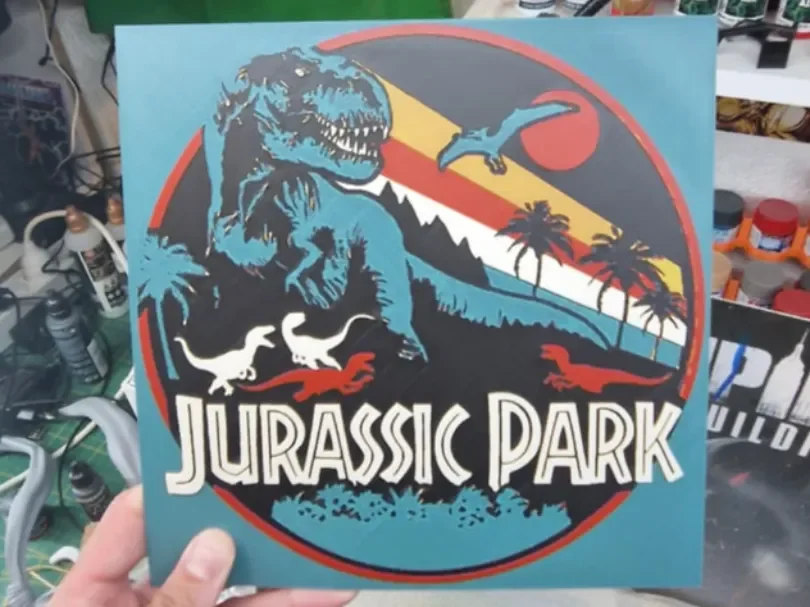 Jurassic Park Hueforge by Dakiren HueForge model: Jurassic Park Hueforge by Dakiren