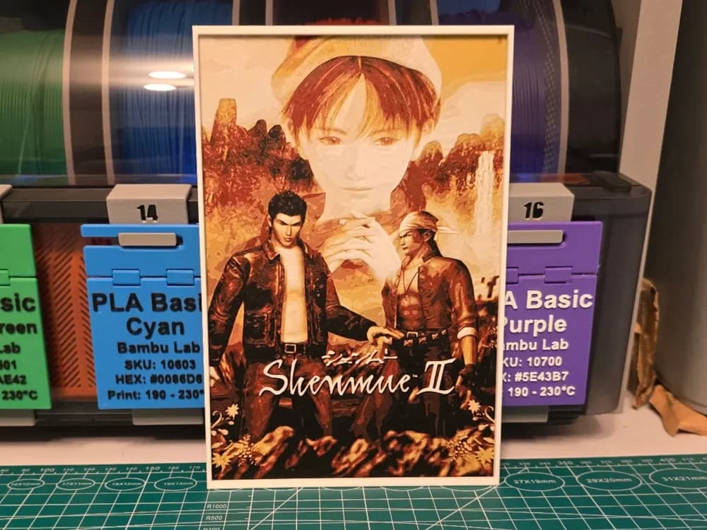 Shenmue II Game Poster - Hueforge Art by Lumpy3D HueForge model: Shenmue II Game Poster - Hueforge Art by Lumpy3D